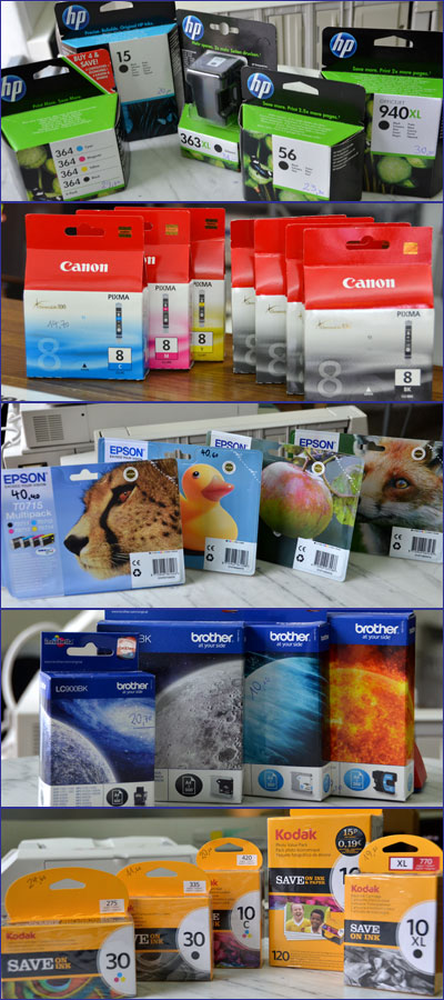 Druckerpatronen der wichtigsten Hersteller